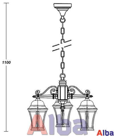 Astoria 370/3 L BG Парковый светильник