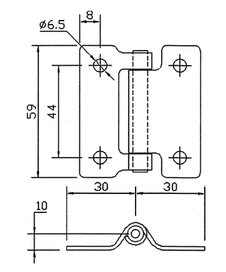 Петля ящика (бабочка) 60х60