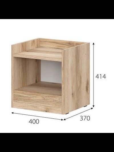 Брауни тумба прикроватная Дуб Делано/Белый