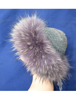 Шапка вязаная с мехом Vizio Италия 5514