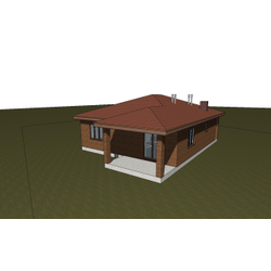 Одноэтажный дом с тремя спальнями 107м² (S71)