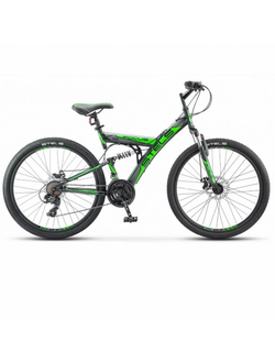 Велосипед 26 Stels Focus MD 26" 21-sp V010 18" Чёрный/зелёный