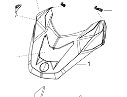 Капот серый оригинал BRP 517305440 для BRP LYNX/Ski-Doo (Gray Hood Model-600 E-TEC)