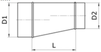 Переход с круглого сечения на круглое сечение