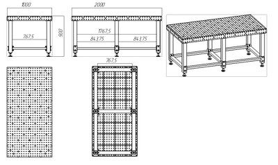 Стол сварочный 1000х2000 6мм