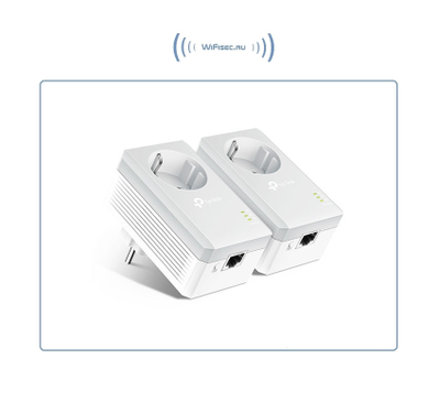 TP-LINK TL-PA4010PKIT, HomePlug AV Сетевой адаптер PowerLine 500 Мбит/с Ethernet с розетками (комплект 2 шт.)