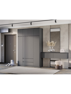 Шкаф Симпл ШК-13+ТБ-19 Графит (Мебелони)