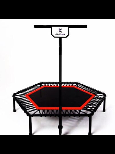 Фитнес батут для джампинга с ручкой JumpMan 135 см (красный)