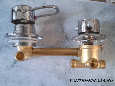 Смеситель для душевой кабины 4 позиционный G4-12см