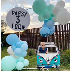 Фотозона из шаров на день рождения мальчика с машиной