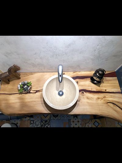 столешница под раковину ванную комнату из карагача