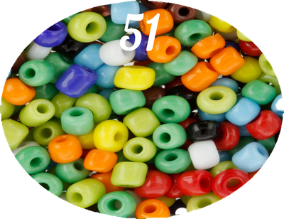 Бисер Zlatka 8/0 10гр цвет № 0051 разноцветный