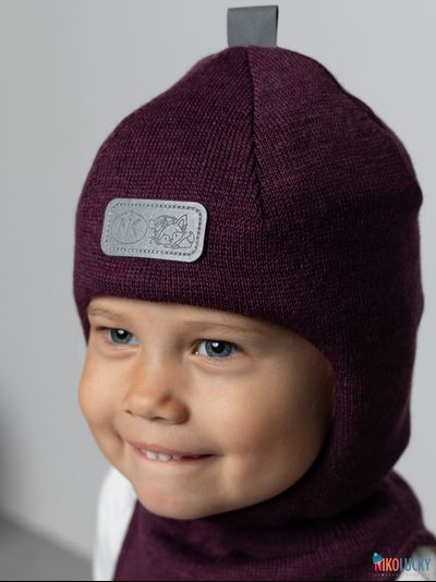 Шапка-шлем "NK"   20101-01, цвет сливовый р. 54-56