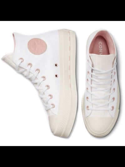 Кеды Converse Lift Platform Chuck Taylor All Star Crafted Canvas высокие белые на платформе