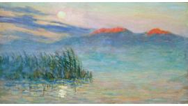  Слюсарев И.К. Утро на Бакале 1934 г. Картон, масло  36Х64 (292/43)