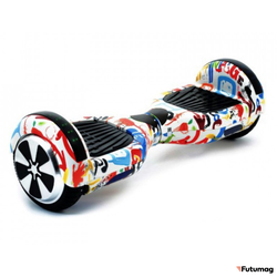 Гироскутер Smart Balance Wheel 6.5 дюймов Граффити белый