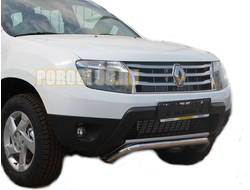 Защита переднего бампера шпонка d53 для Renault Duster 2011-2015