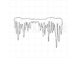 Штамп для скрапбукинга Сосульки