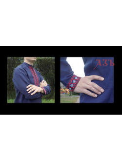 Русская льняная рубаха "Живая вода", 44-60