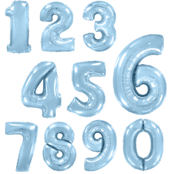 Цифра фольгированная, голубая (102см)