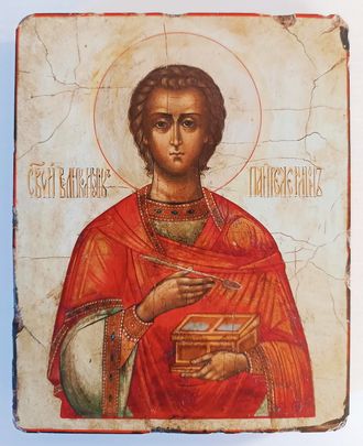Пантелеимон (Пантелеймон) Целитель, святой великомученик. Рукописная икона
