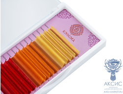 Цветные ресницы Enigma микс "Spicy citrus" (15 линий)