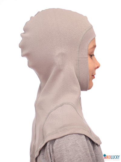 Шапка-шлем 23301-02 95%хлопок 5%лайкра, серый гранит 52-54