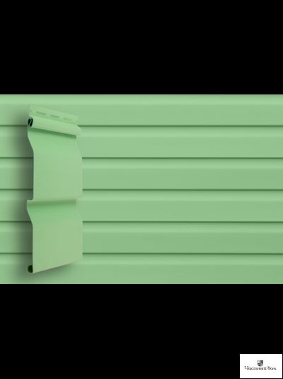 Сайдинг виниловый Grand Line D4 (slim) корабельная доска салатовый 0,203*3 м