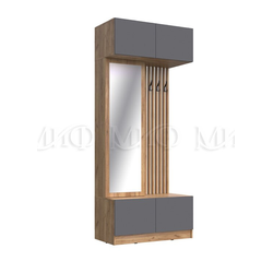 Прихожая Роджина (1000*2400*520мм), Дуб крафт/Графит