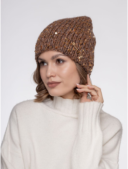 Шапка двухслойная с пайетками Элина