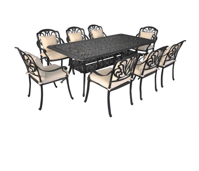Обеденная группа из литого алюминия Louis 8