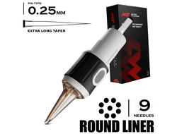 9 RLLT/0.25 - Round Liner Long Taper Extra - Mustang