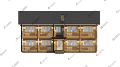 Гостиница из профилированного бруса "Приморье", 370 м2