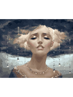 Картина по номерам Девушка Дождь GX4877 (40x50)