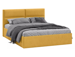 Спальня ГЛОСС - Кровать с мягкой обивкой и подъемным механизмом тип 1 1600 Микровелюр Wellmart Yello