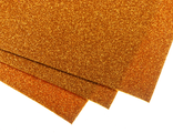 Фоамиран глиттерный 20*30 см - цвет оранжевый , толщина 2 мм