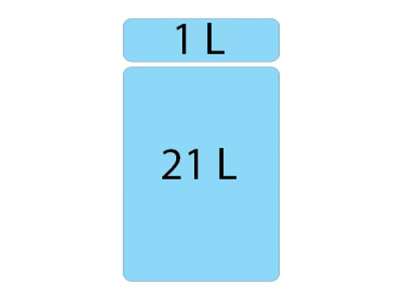 Система сортировки мусора ALBIO 20 1X21 L+0,5 L