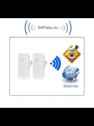 PV-WF2BCL уличная Wi-Fi точка доступа 5 ГГц/мост (ширина канала 20/40 МГц). поток до 150 Мбит/с. до 1 км. (комплект 2 шт.)
