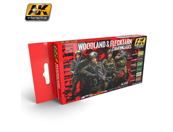 AK-Interactive: Набор акриловых красок: Woodland and Flecktarn камуфляжи