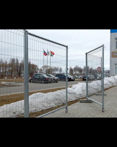 Ворота распашные для строительного ограждения