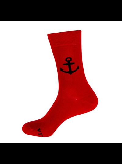 Носки капитанские с якорем Nauticalia 6346 40-46р красный/зеленый из хлопка