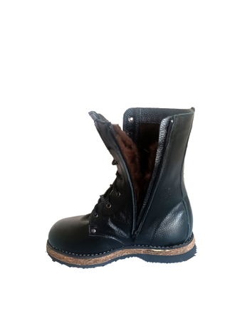 Берцы зимние мужские кожаные