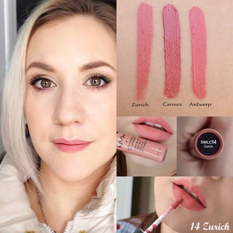 Стойкая жидкая матовая помада NYX Soft Matte Lip Cream 14 Zurich (Цюрих)