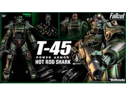 Силовая броня Т-45 (серия Fallout) - Коллекционная фигурка 1/6 Fallout T-45 Hot Rod Shark Power Armor (3Z07740W0) - Threezero