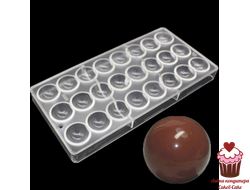 Форма для конфет Полусферы поликарбонат 3 см, 24 яч