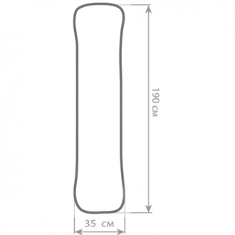 Подушка обнимашка во весь рост холлофайбер размер I 190 х 35 см  с наволочкой Сатин страйп