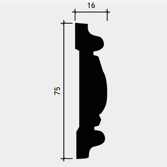 Молдинг 1.51.335 - 75*16*2000мм