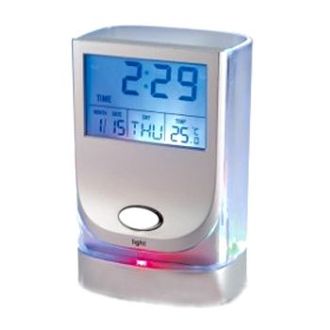 Часы-будильник Подставка для ручек с подсветкой и термометром