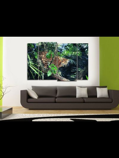 Модульная картина "Леопард на дереве"