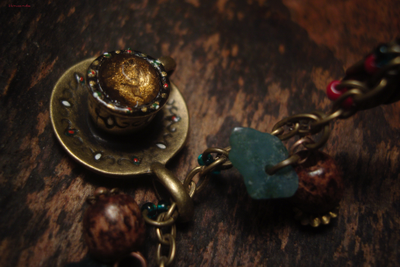 Благотворительность. Подвеска в стиле бохо "Все волшебные истории начинаются с чашечки травяного чая"